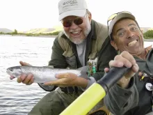 User submitted picture: Happy angler and happy gu...